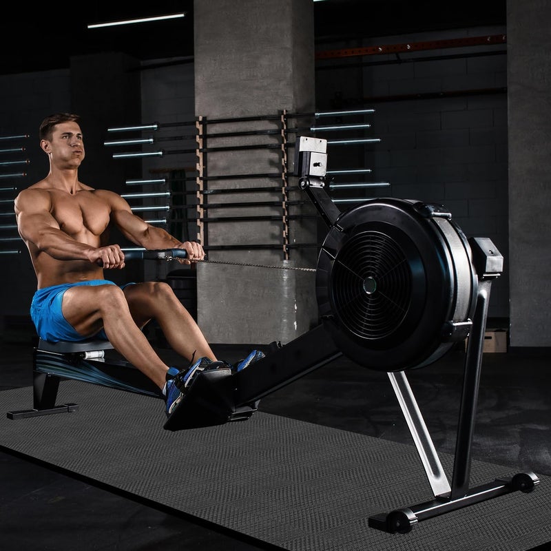 TONINT Rowing Machine Mat 96" x 30" with Storage Bag and Sports Towel,Treadmill Mat for Carpet & Hardwood Floors,Rower Mat,Elliptical Mat,Bike Mat,Gym Exercise Equipment Mat,Fitness Equipment Mat - Image 4